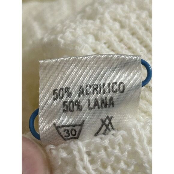 Ada Lingerie Vintage Cardigan Sweater Ivory and Matching Booties Made In Italy - Picture 4 of 5